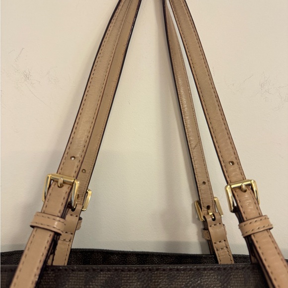 Michael Kors Brown Signature Tote with Gold Accents - Picture 12 of 12